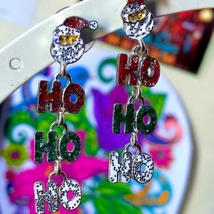Ho Ho Ho Santa Earrings